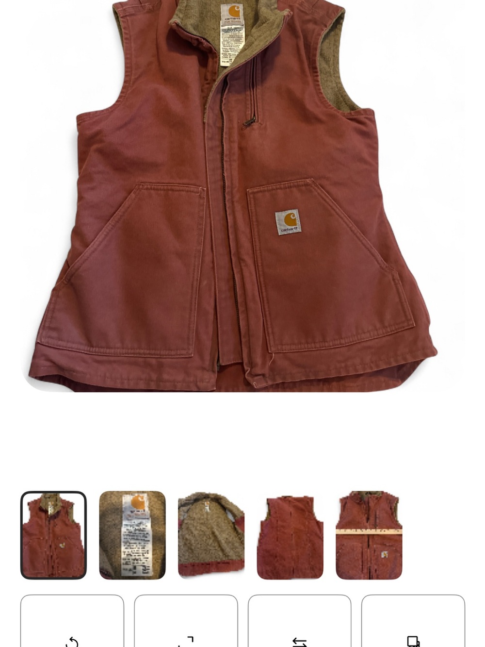 Carhartt Women's Rust Sherpa-Lined Vest